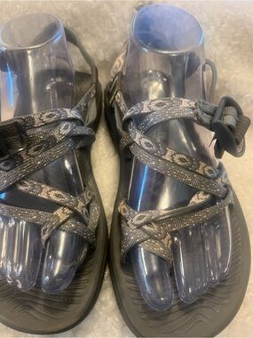 Chaco Women's Gray Patterned Strap Sandals
